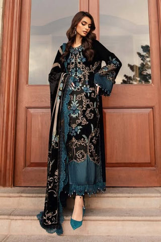 Maria B Black Pure Lawn Summer Collection Embroidered 3 Piece Unstitched